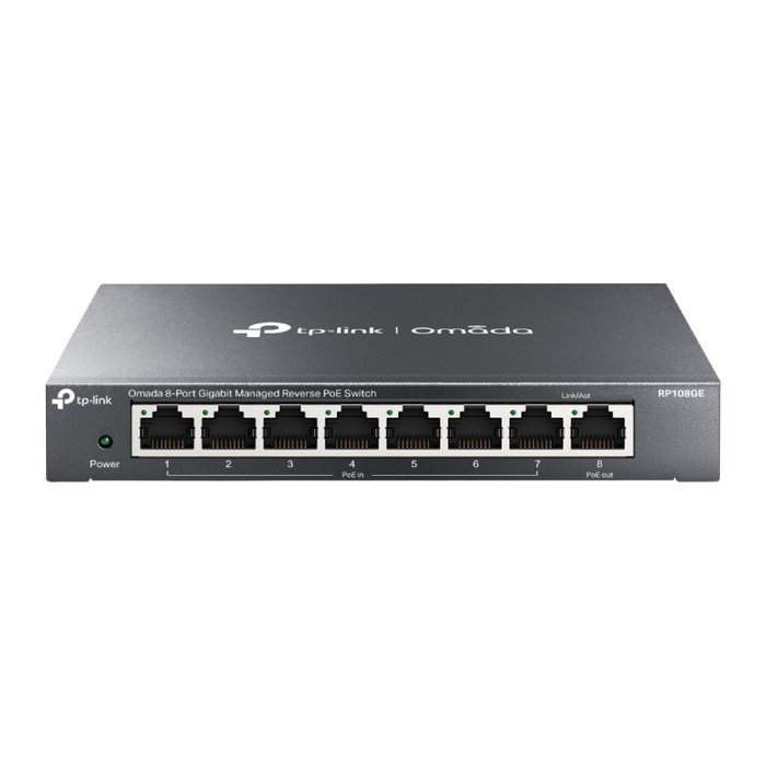 Tp-Link TL-RP108GE Switch Gigabit con 8 Puertos RJ-45 y PoE Inverso Tp-Link TL-RP108GE Switch Gigabit con 8 Puertos RJ-45 y PoE Inverso